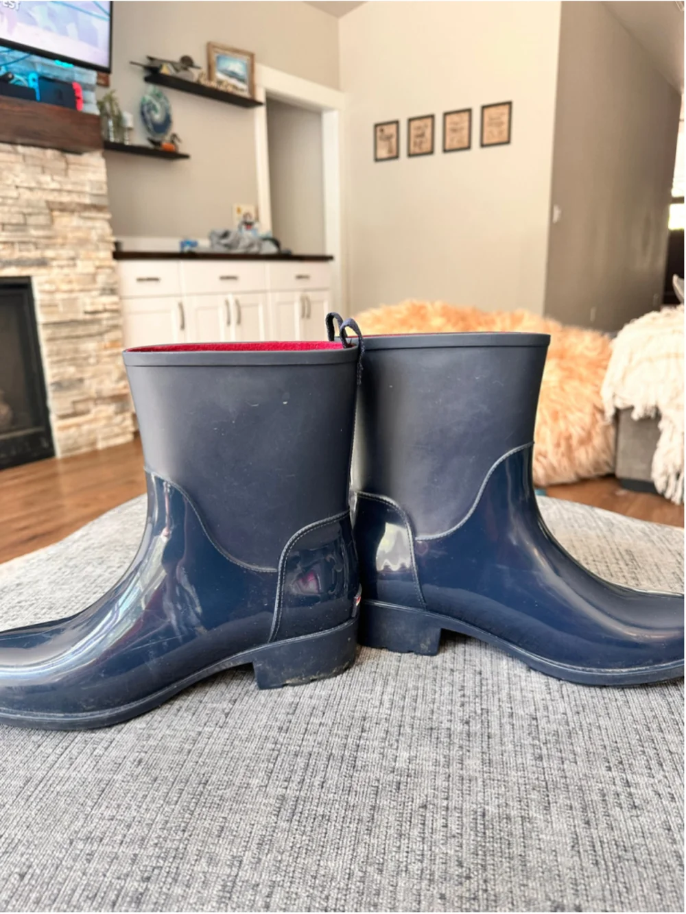 Women's Tommy Hilfiger Navy Rain Boots